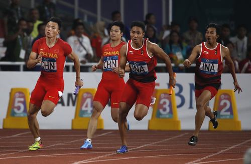 2014仁川亚运会女子4x100接力决赛,2014仁川亚运会男子4x100接力决赛