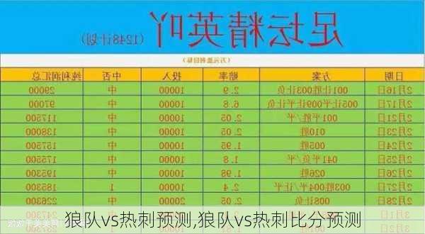 狼队vs热刺预测,狼队vs热刺比分预测