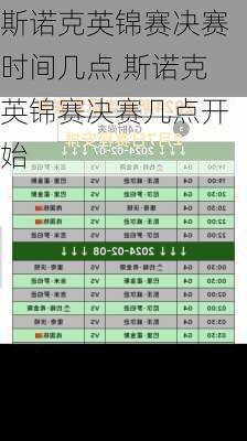 斯诺克英锦赛决赛时间几点,斯诺克英锦赛决赛几点开始