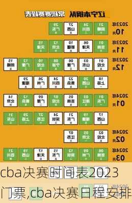 cba决赛时间表2023门票,cba决赛日程安排