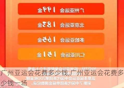 广州亚运会花费多少钱,广州亚运会花费多少钱一场