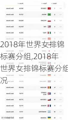 2018年世界女排锦标赛分组,2018年世界女排锦标赛分组情况