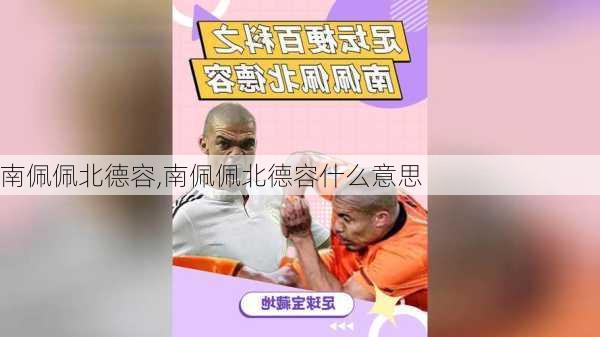 南佩佩北德容,南佩佩北德容什么意思