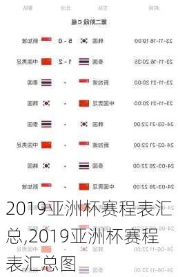 2019亚洲杯赛程表汇总,2019亚洲杯赛程表汇总图