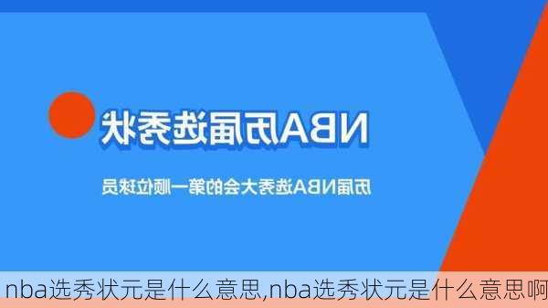 nba选秀状元是什么意思,nba选秀状元是什么意思啊