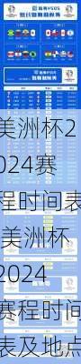 美洲杯2024赛程时间表,美洲杯2024赛程时间表及地点