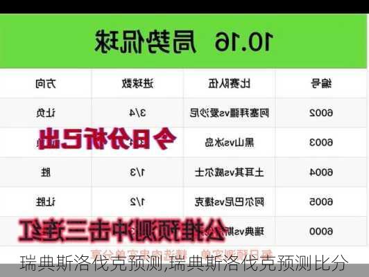 瑞典斯洛伐克预测,瑞典斯洛伐克预测比分