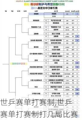 世乒赛单打赛制,世乒赛单打赛制打几局比赛