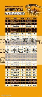 cba季后赛预告,cba 季后赛 赛程