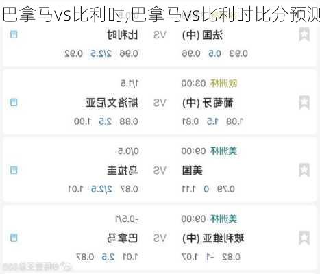 巴拿马vs比利时,巴拿马vs比利时比分预测