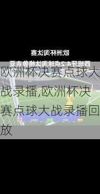 欧洲杯决赛点球大战录播,欧洲杯决赛点球大战录播回放