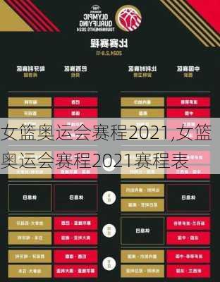 女篮奥运会赛程2021,女篮奥运会赛程2021赛程表