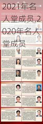 2021年名人堂成员,2020年名人堂成员