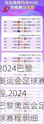 2024巴黎奥运会足球赛程,2024巴黎奥运会足球赛程明细