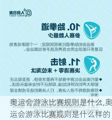 奥运会游泳比赛规则是什么,奥运会游泳比赛规则是什么样的