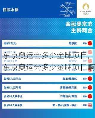 东京奥运会多少金牌项目,东京奥运会多少金牌项目啊