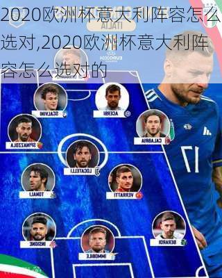 2020欧洲杯意大利阵容怎么选对,2020欧洲杯意大利阵容怎么选对的