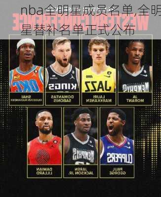 nba全明星成员名单,全明星替补名单正式公布