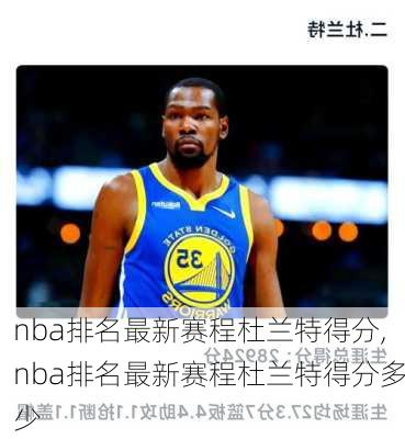 nba排名最新赛程杜兰特得分,nba排名最新赛程杜兰特得分多少